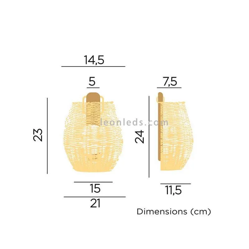 Applique d'extérieur LED naturelle Saona 25 wall New Garden| leonleds.com