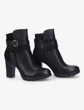 Bottines à empiècement stylisé effet python