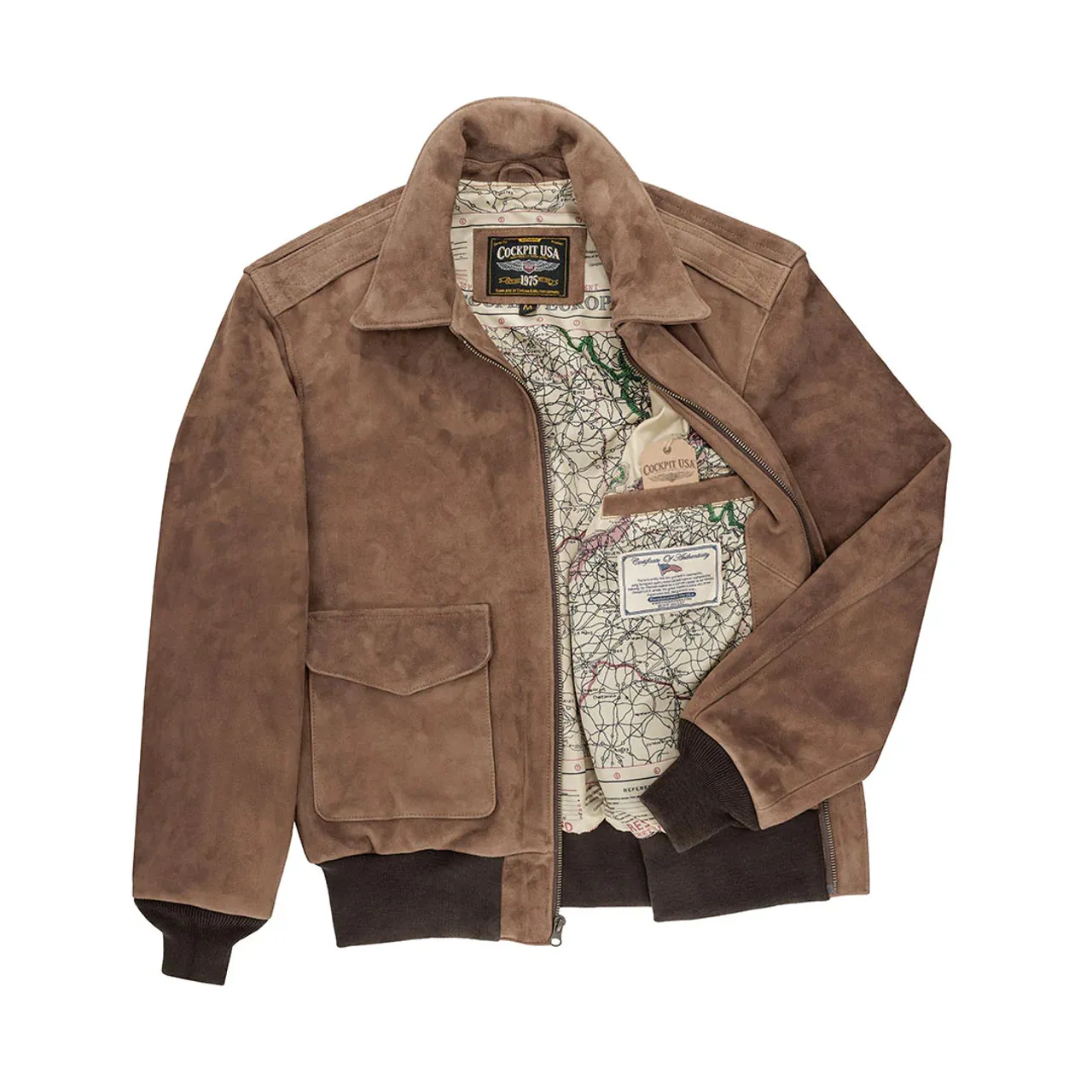 Cockpit USA Gentlemen’s Cedar A-2 Flight Jacket Brown USA Made