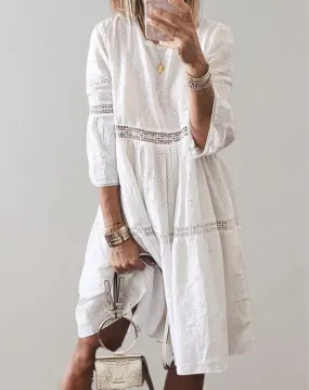 Céline | robe élégante en dentelle brodée