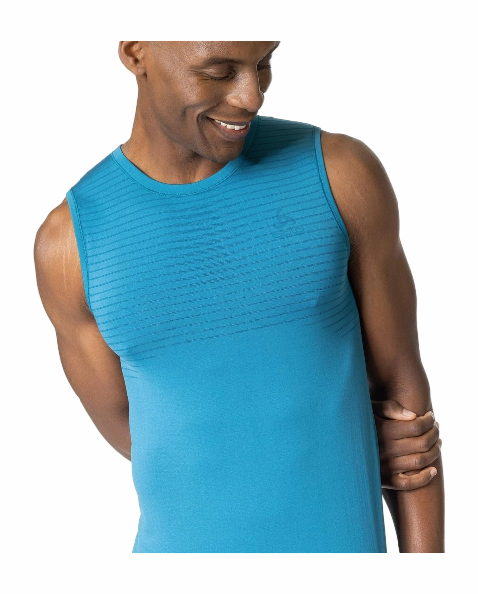 Débardeur Odlo Homme Singlet Performance X-Light col rond Saxony Blue