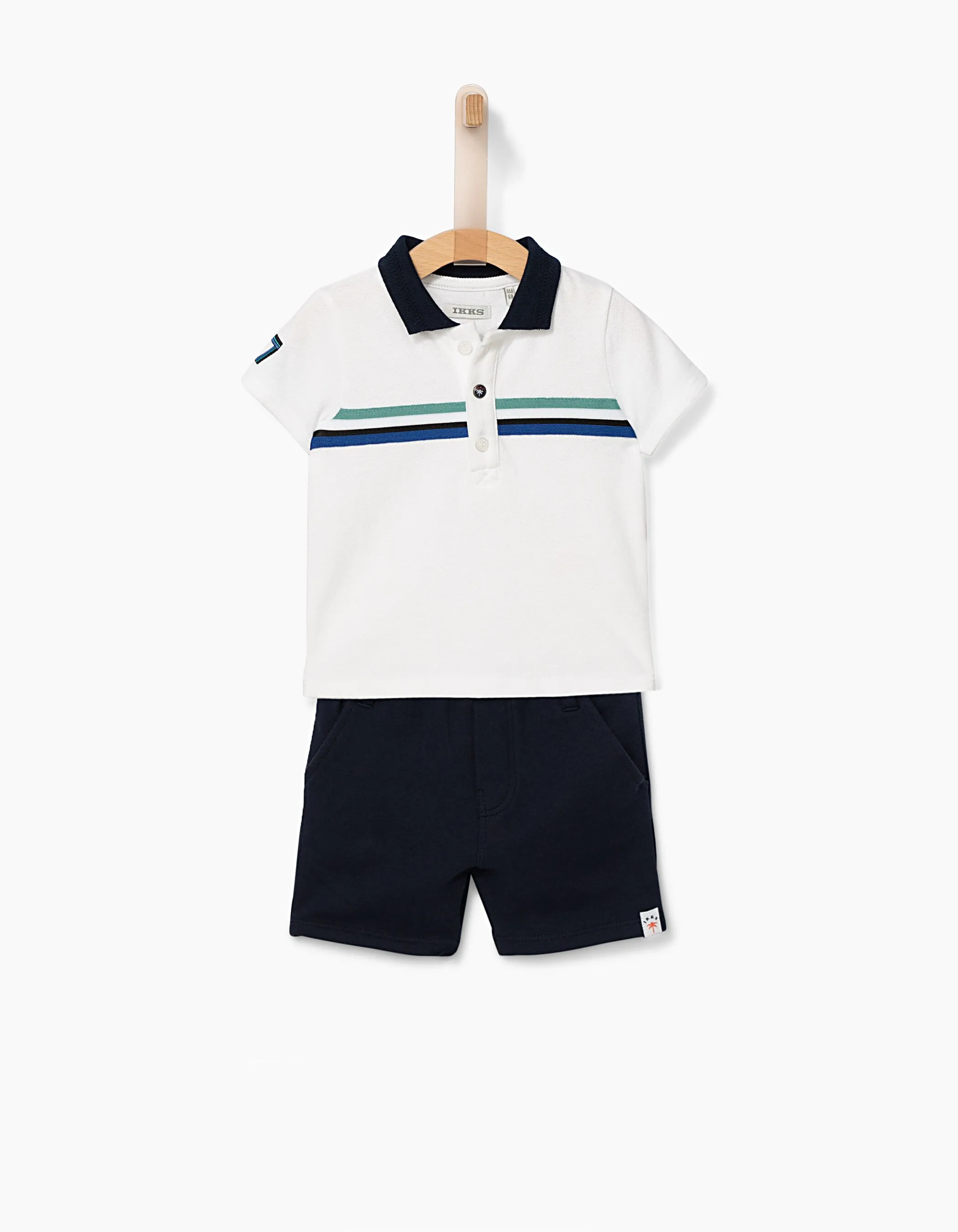 Ensemble polo et bermuda molleton bébé garçon