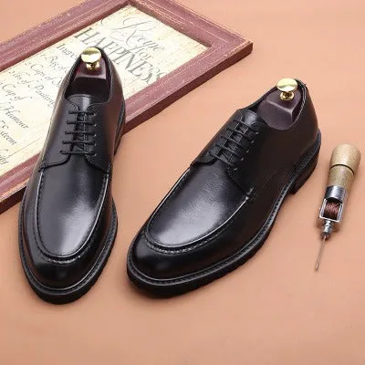 Importé - Chaussure Homme Mocassin Britannique Rétro En Cuir  100%