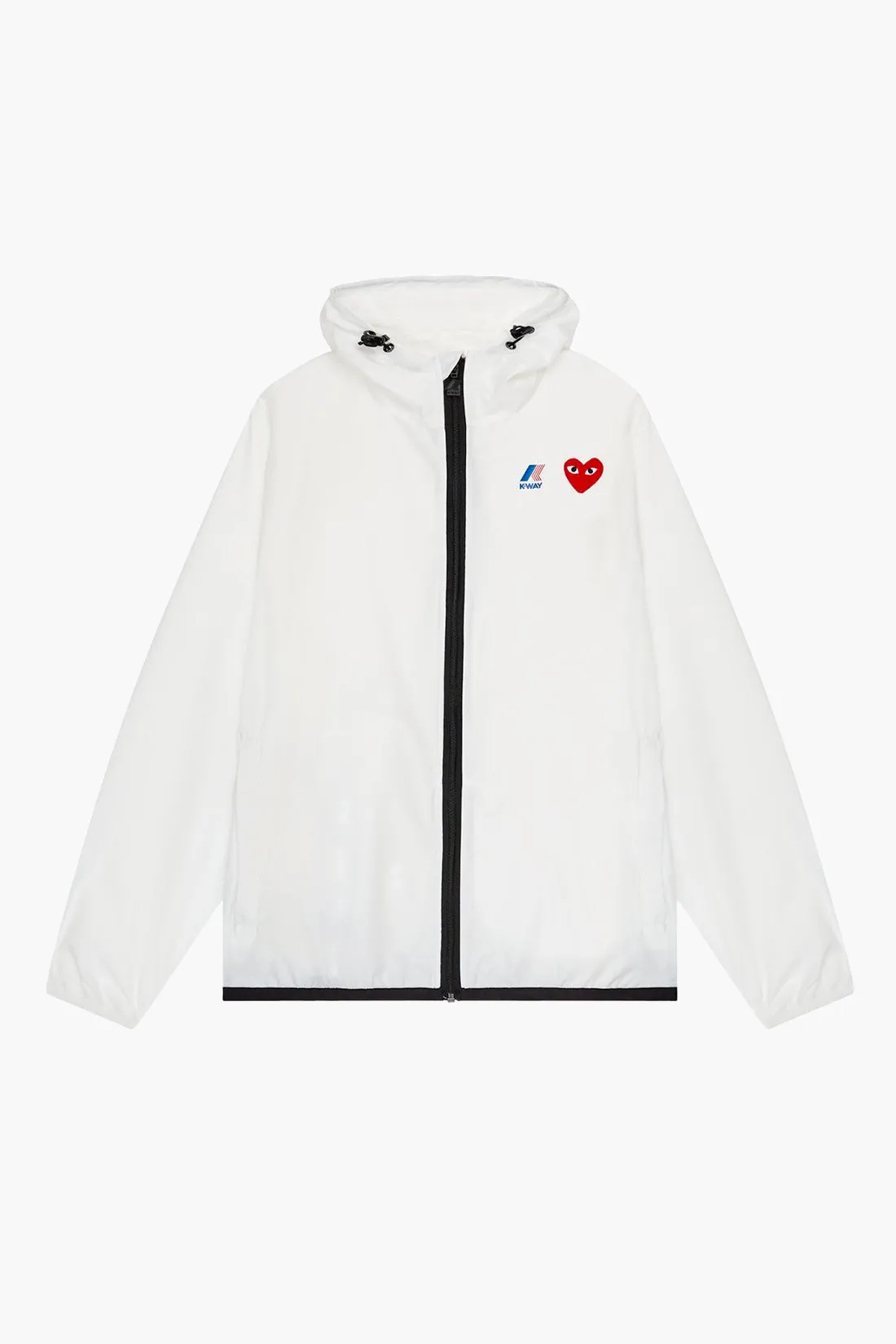 Kway x cdg Play cdg x k-way zip jacket White - GRADUATE STORE