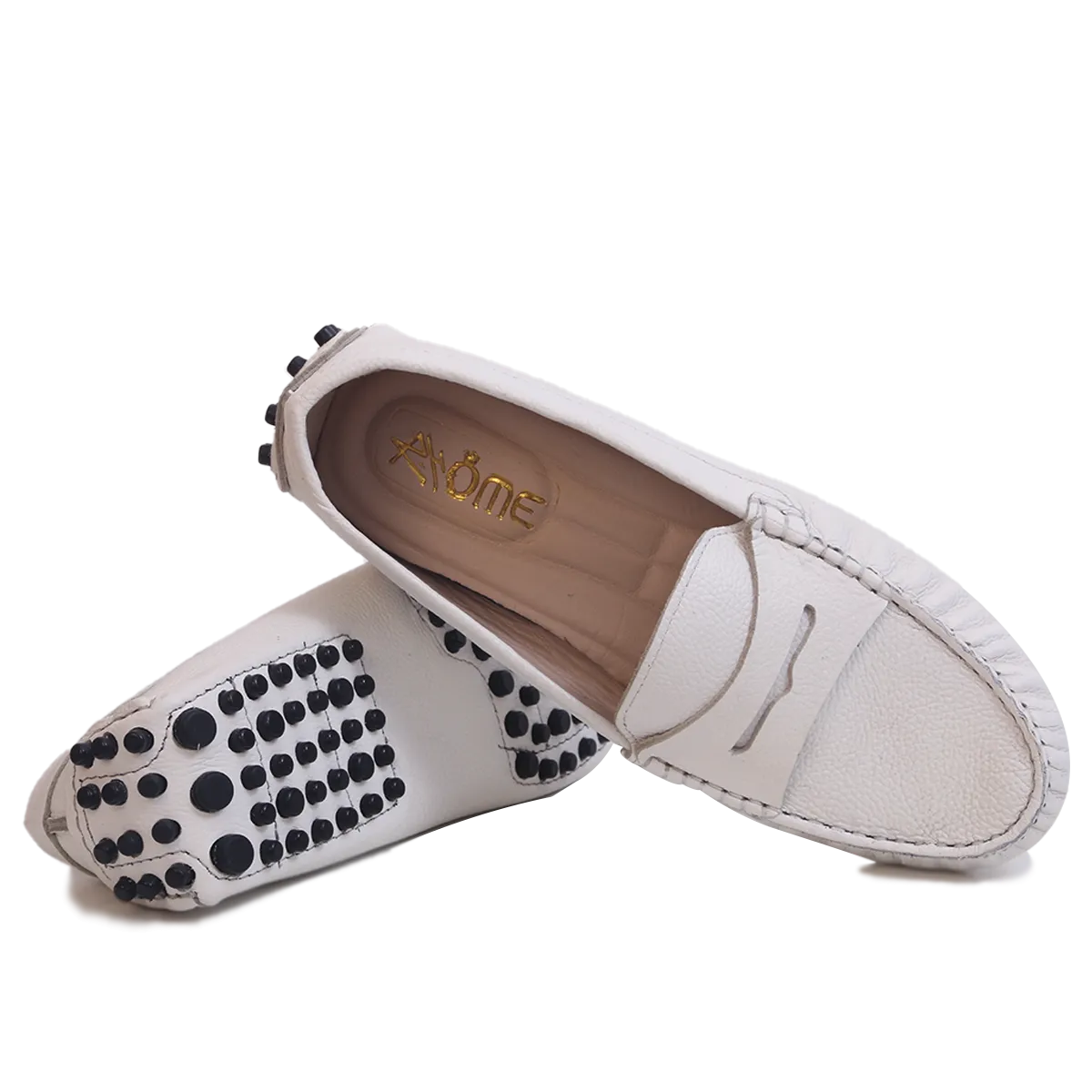 Mocassin en Cuir Blanc 2020