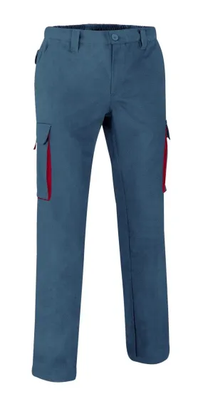 Pantalon de travail homme - THUNDER - grey et rouge 