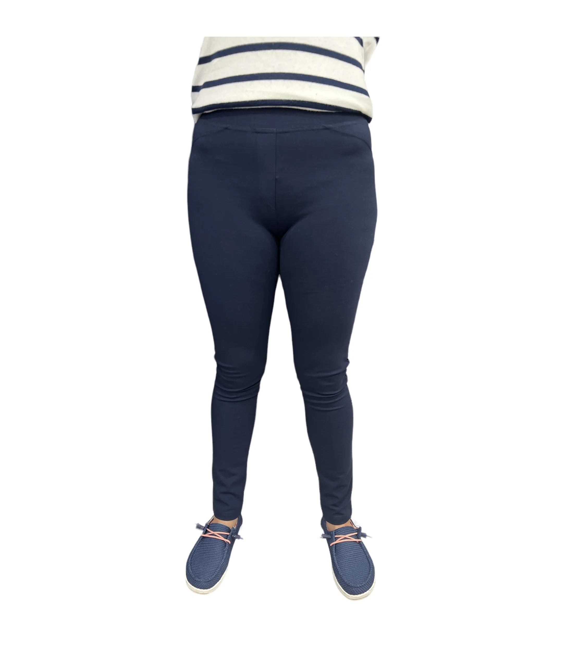 Pantalon femme à taille élastiquée en tissus Punto di Roma BEATRICE