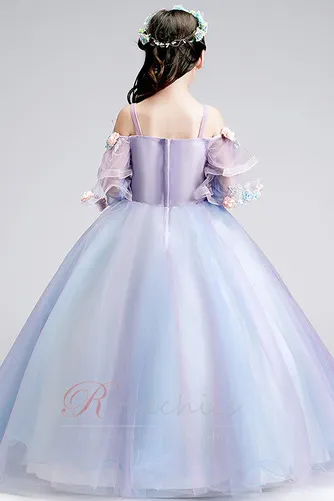 Robe Cortège Fille Glissière Naturel taille Fleurs Norme Balançoire