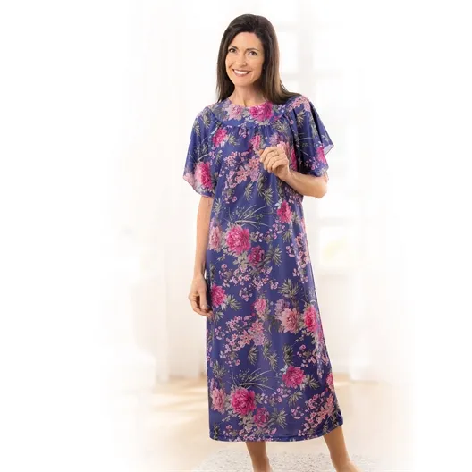 Robe d'hôtesse pivoine violet