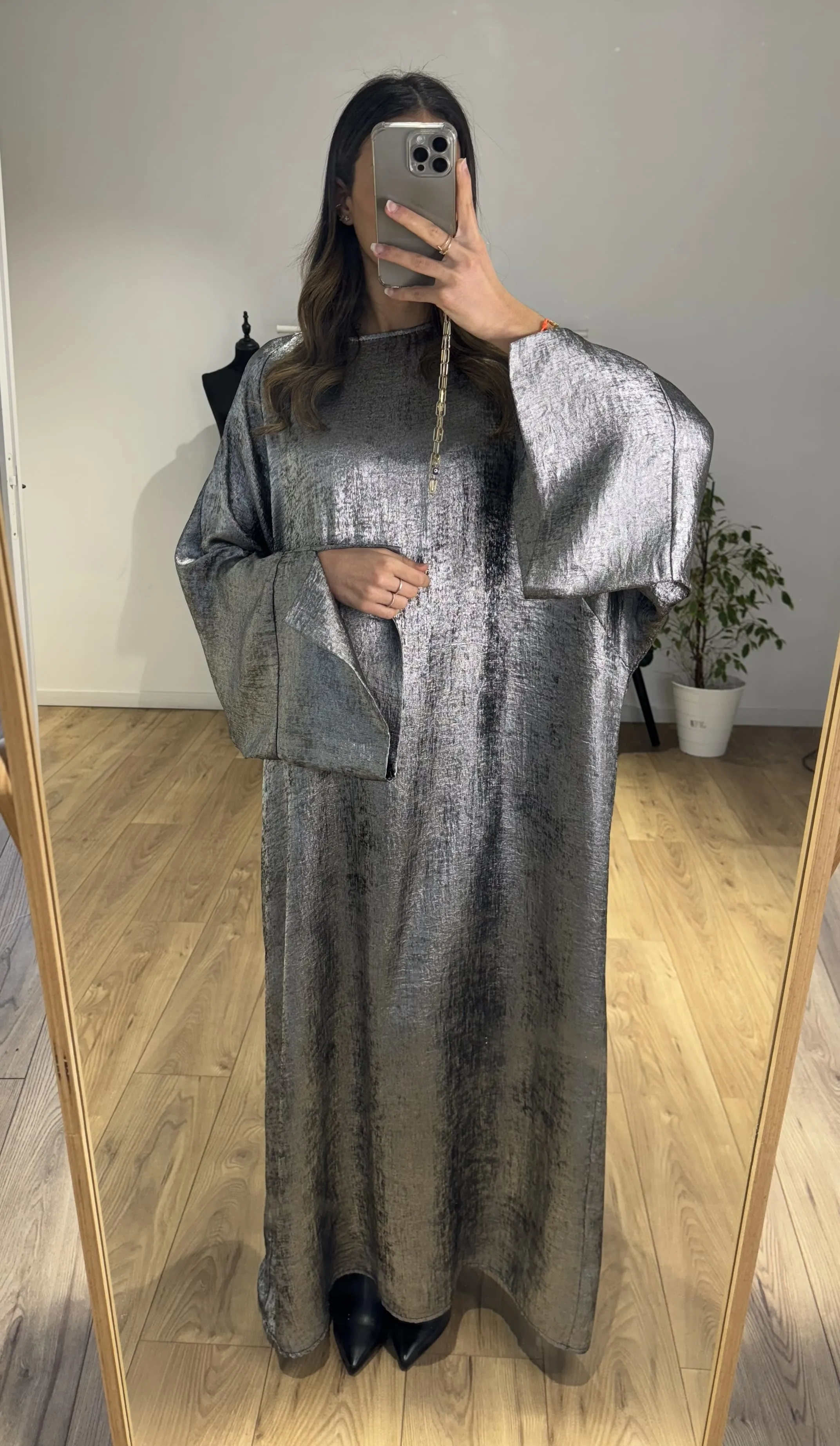 Robe Longue Métallisée pour Ramadan - Kata Paris