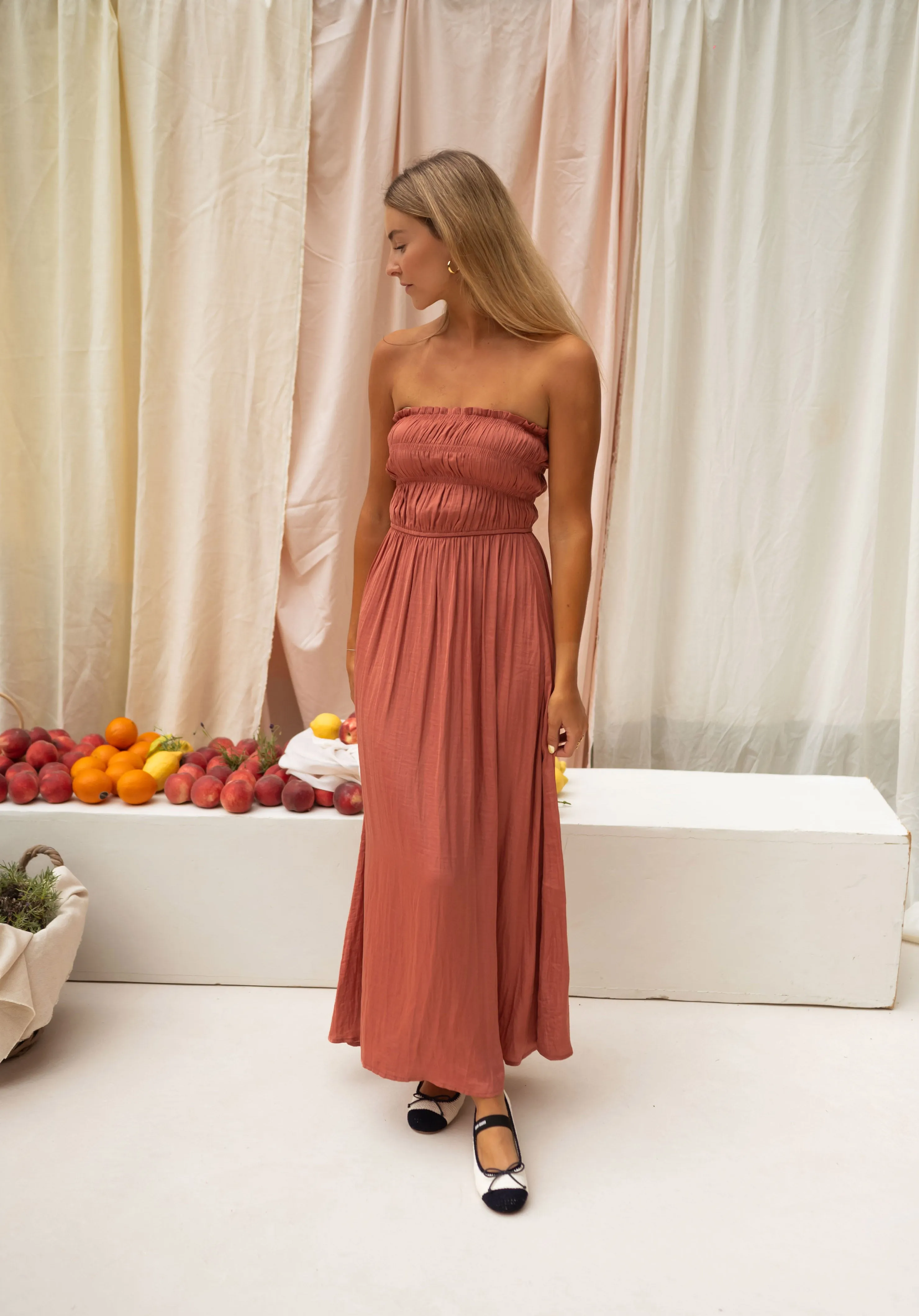 Robe Melina - Brique - Bustier