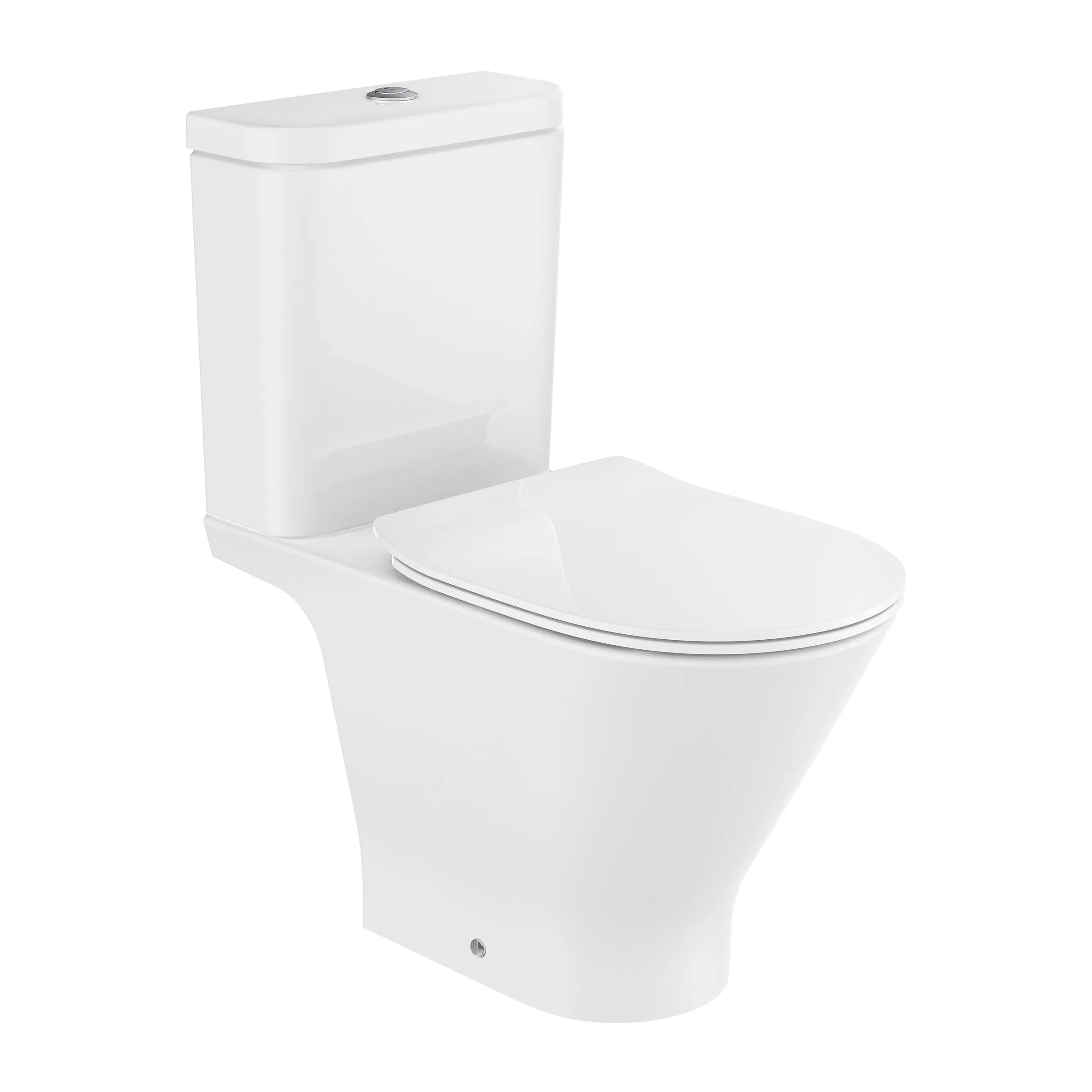 ROCA Pack WC ROUND The Gap, Cuvette Rimless, réservoir et abattant slim