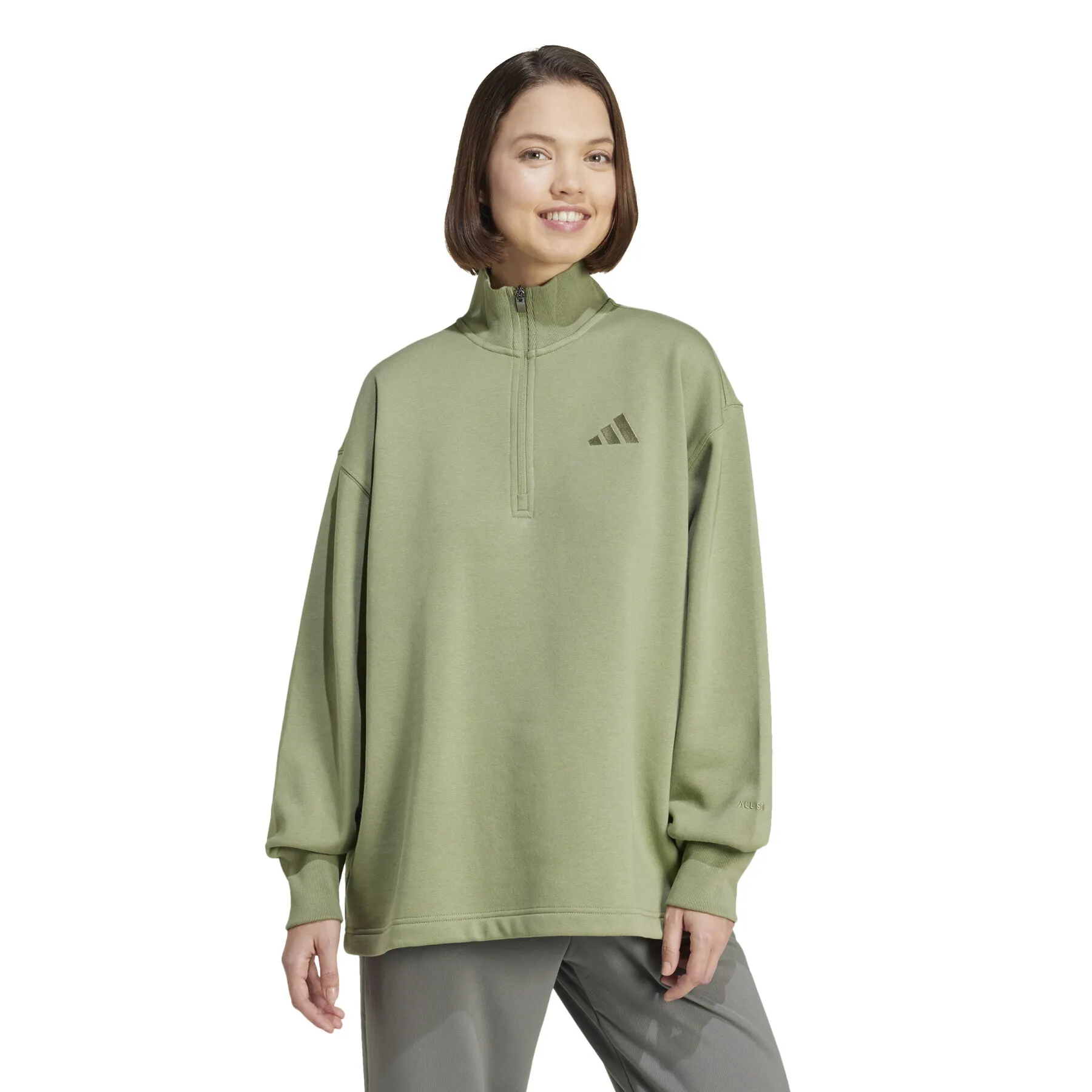 Sweatshirt ample 1/4 zip femme adidas All Szn Fleece
