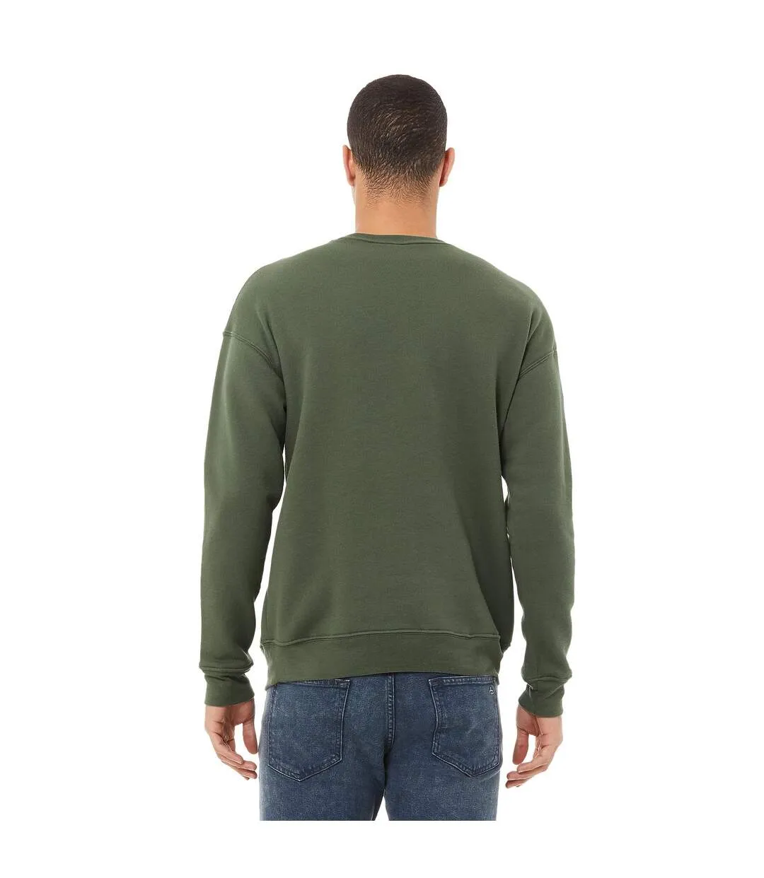 Sweatshirt unisexe vert militaire Bella + Canvas