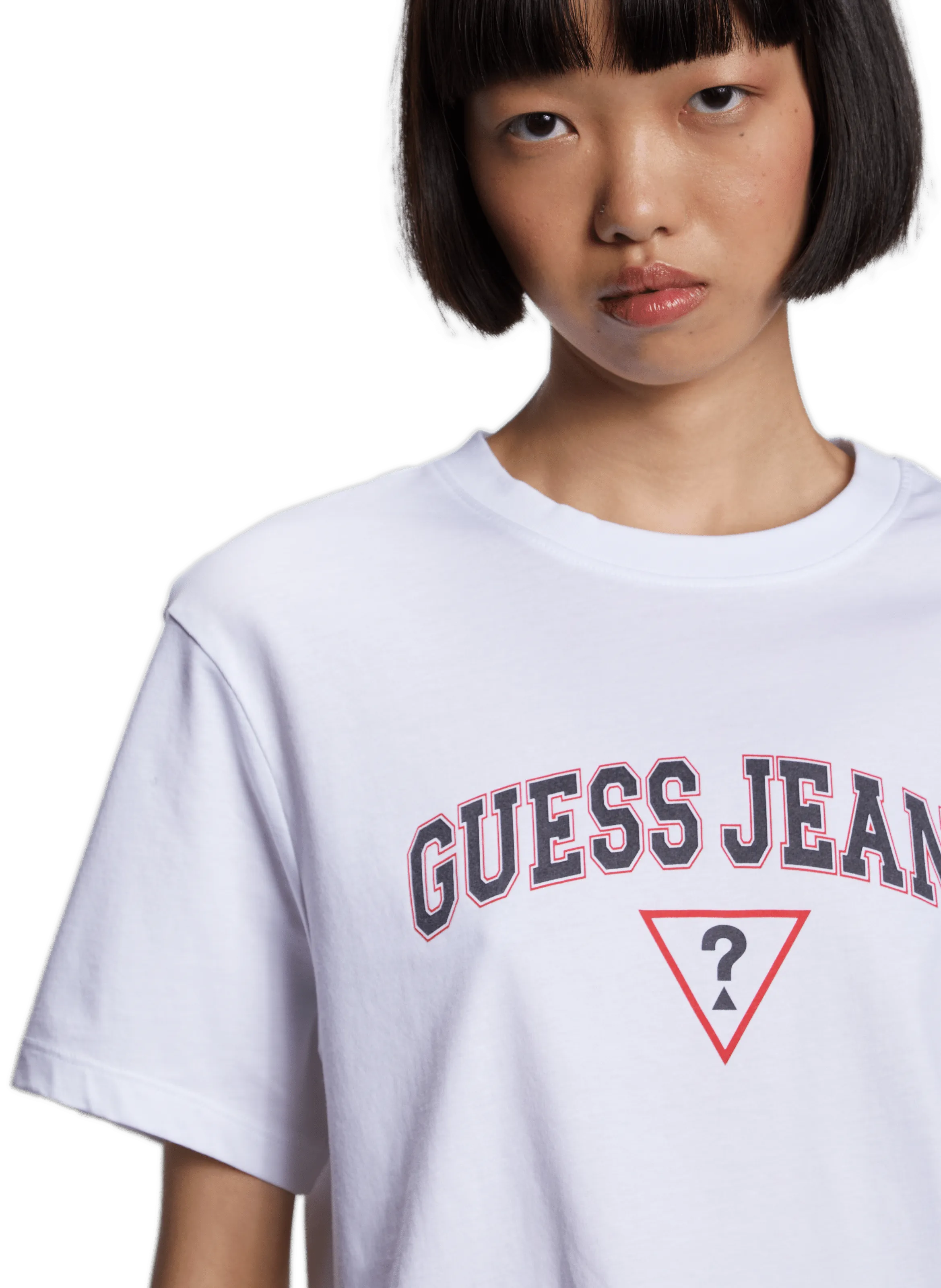 T-SHIRT EN COTON - GUESS pour FEMME | Printemps
