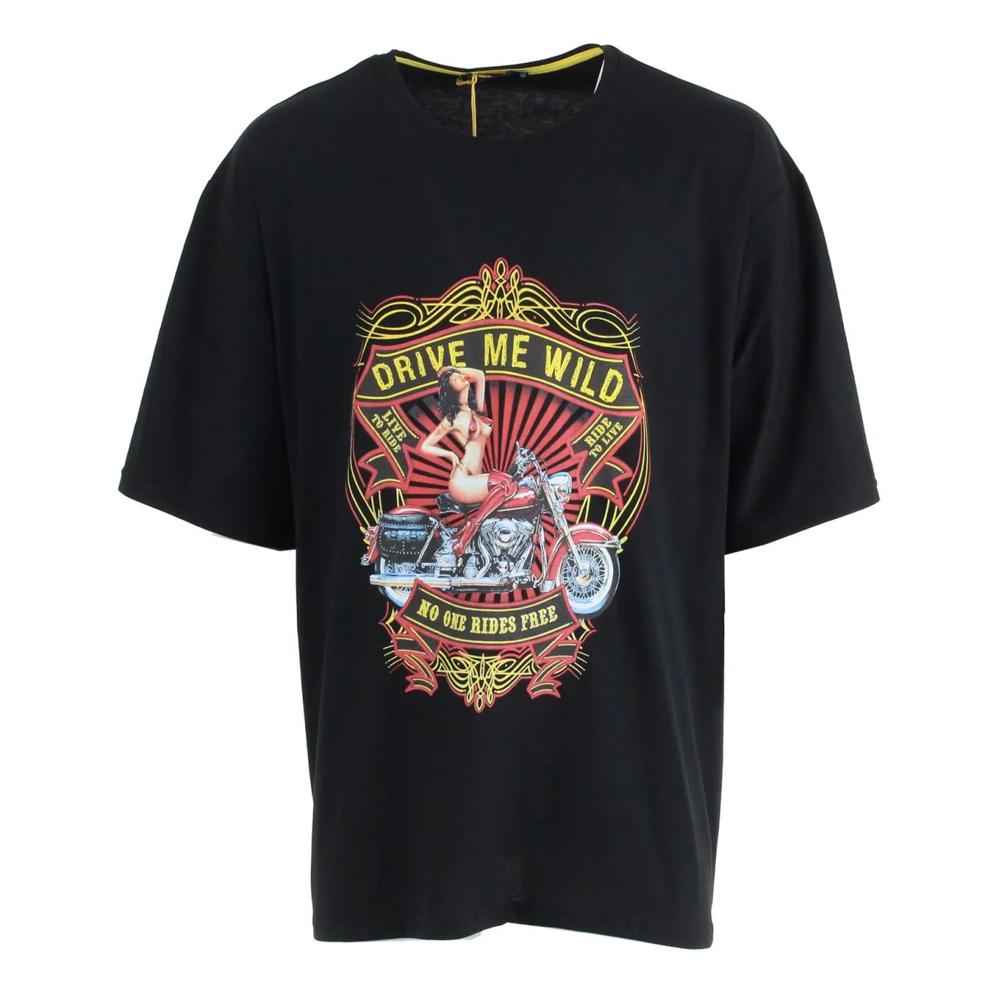 T shirt grande taille homme impression biker sexy