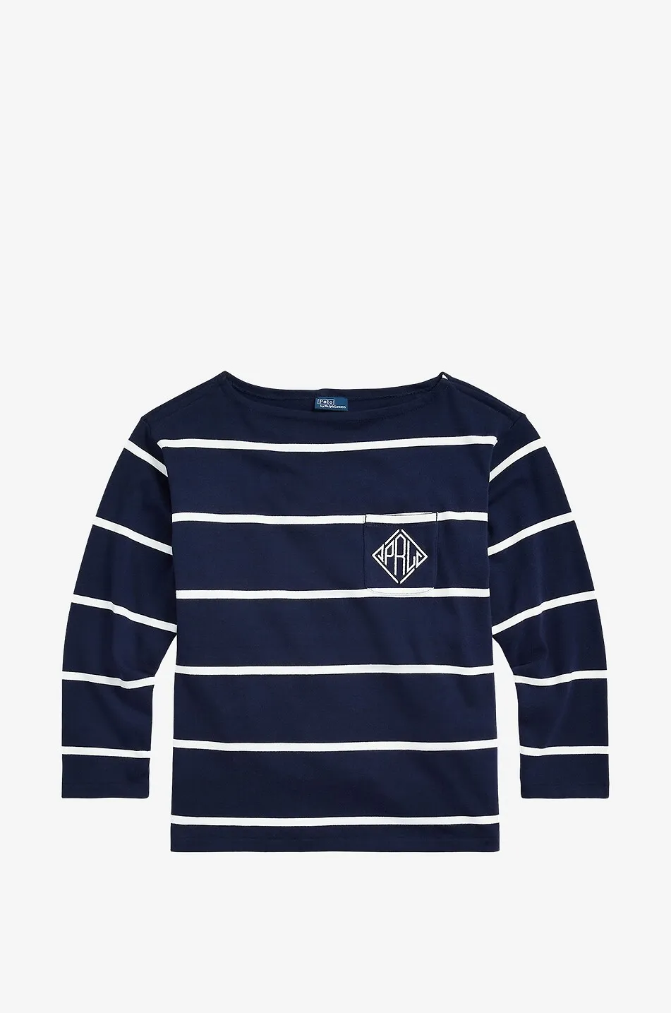 T-shirt rayé brodé monogramme