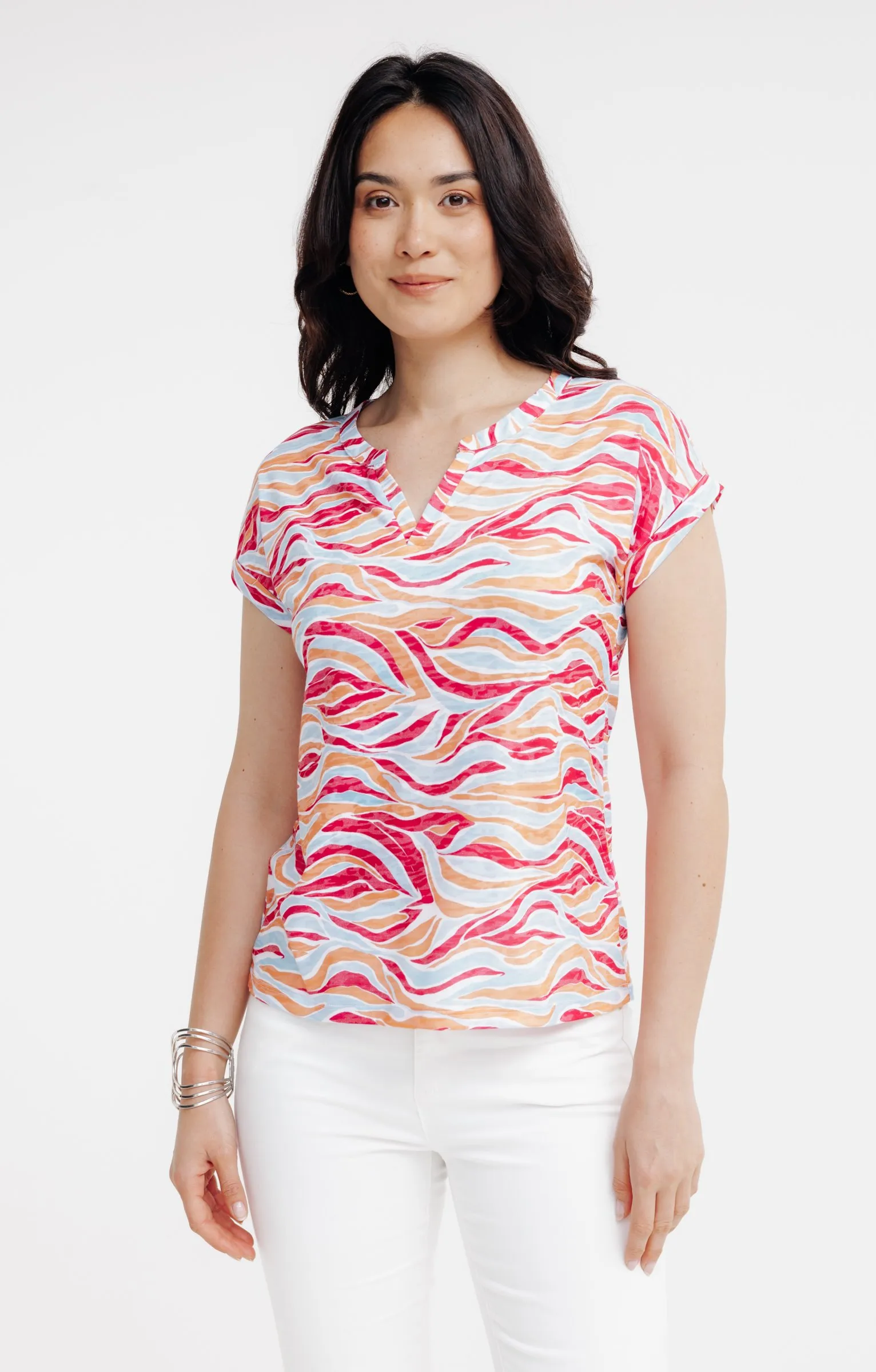 Tee-shirt manches courtes imprimé zèbre - 16,47 €