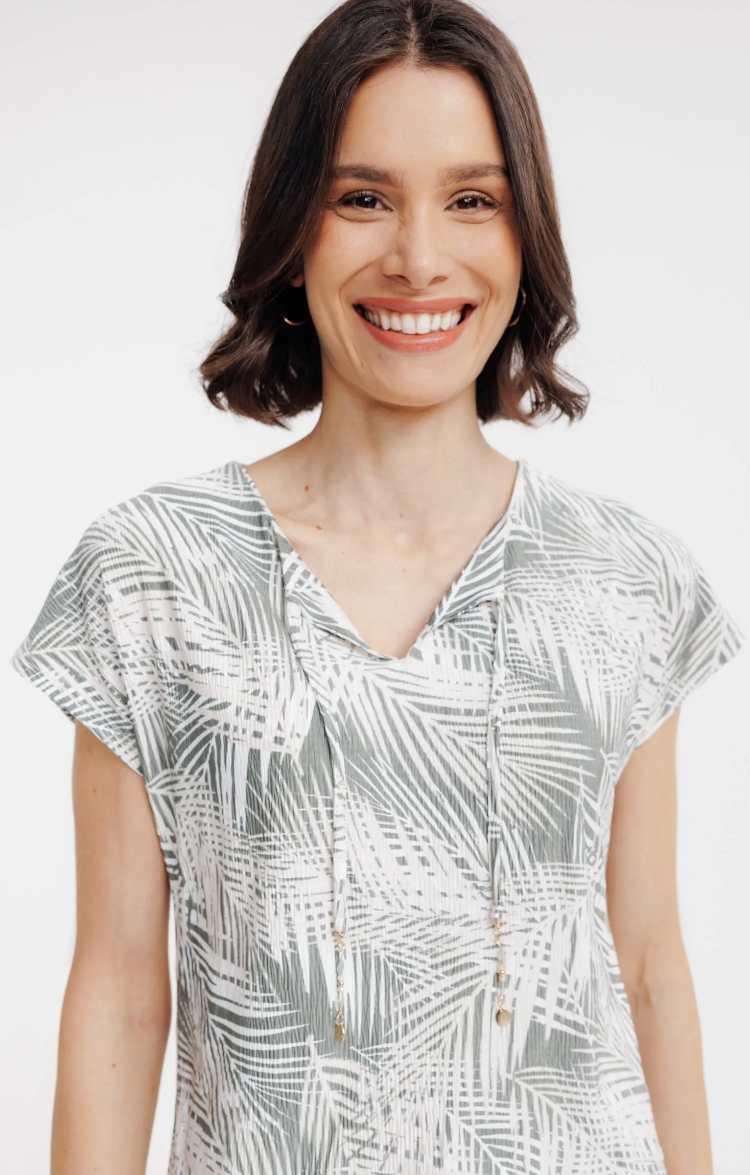 Tee-shirt été imprimé palmier - 23,97 €