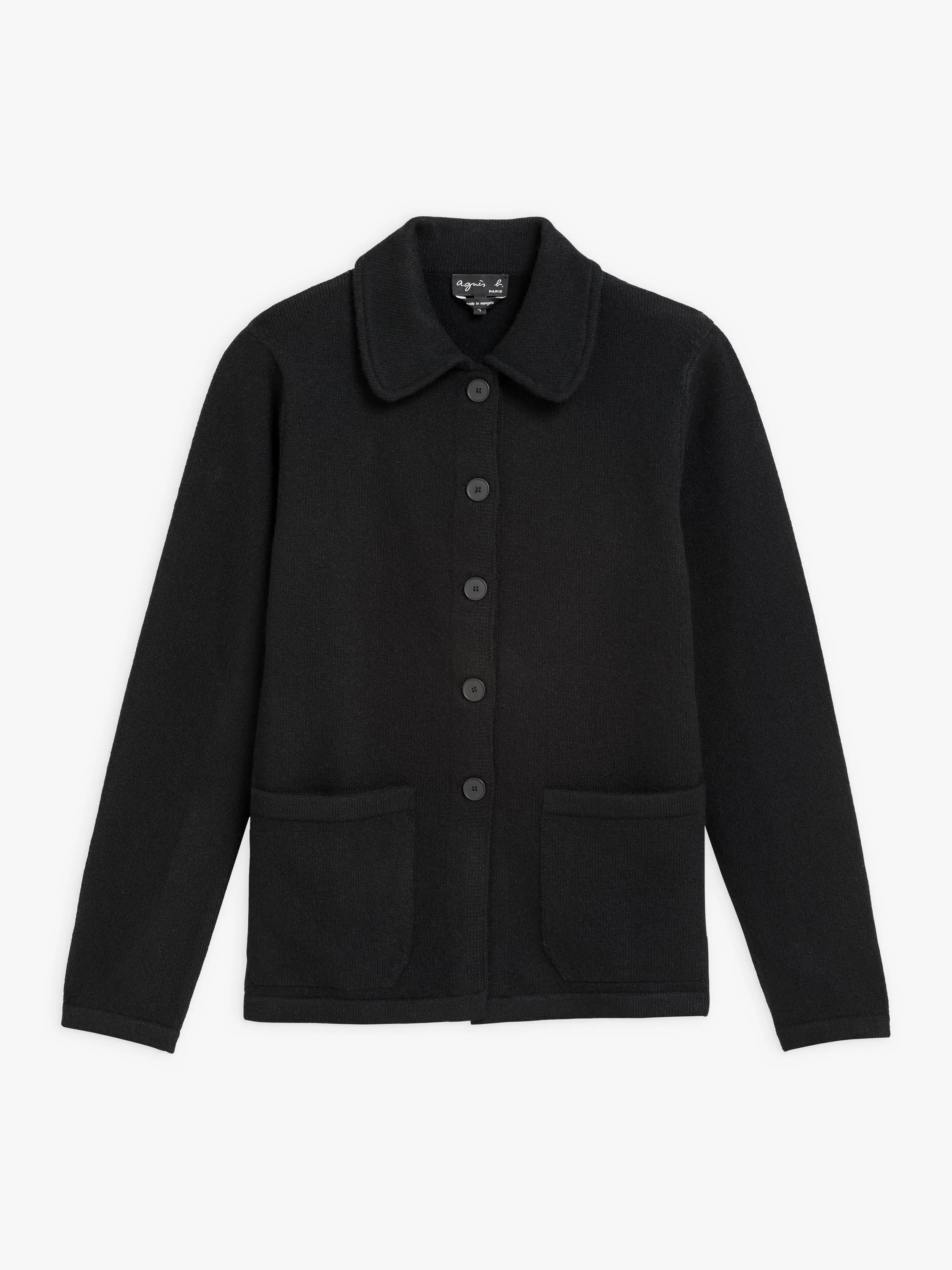 veste Canton noire en cachemire